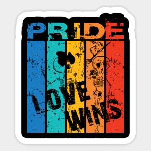 Pride love wins Sticker